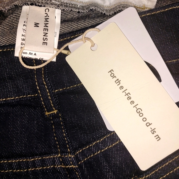 Commense Women's Vintage High Rise Wide-Leg Denim Pants Dark Navy Wash NWT - Picture 11 of 13